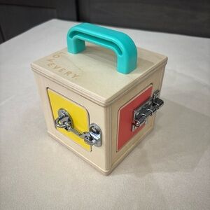 Lovevery Wooden Activity Cube with Locks and Latches